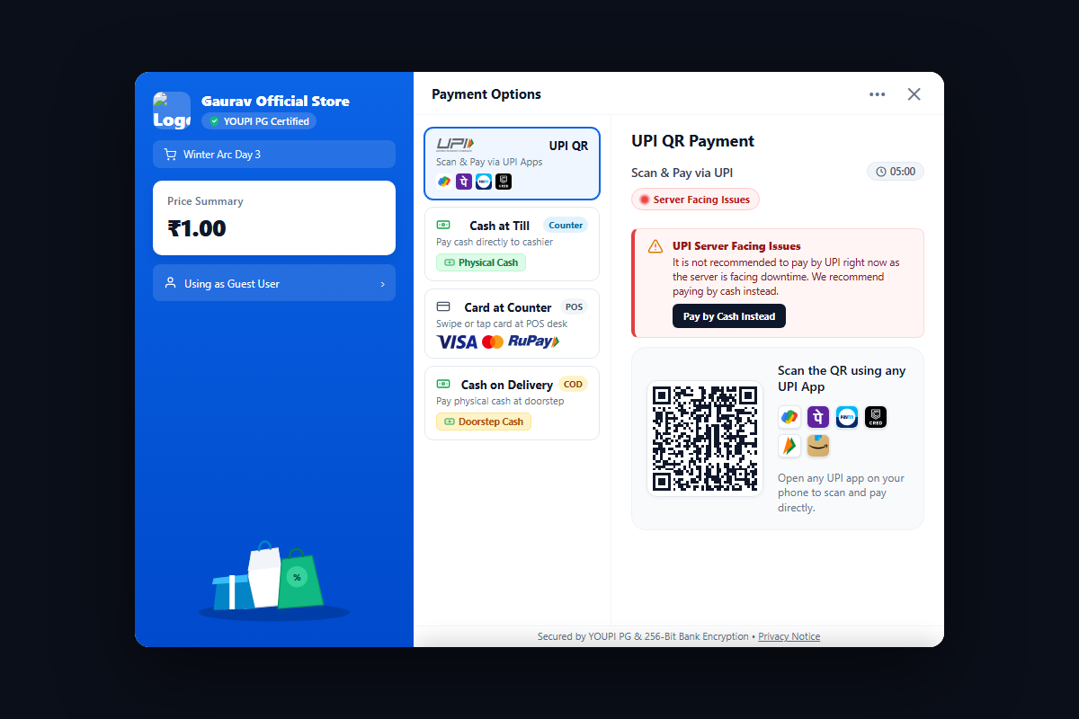 B-Ezy Pay Desktop Checkout View